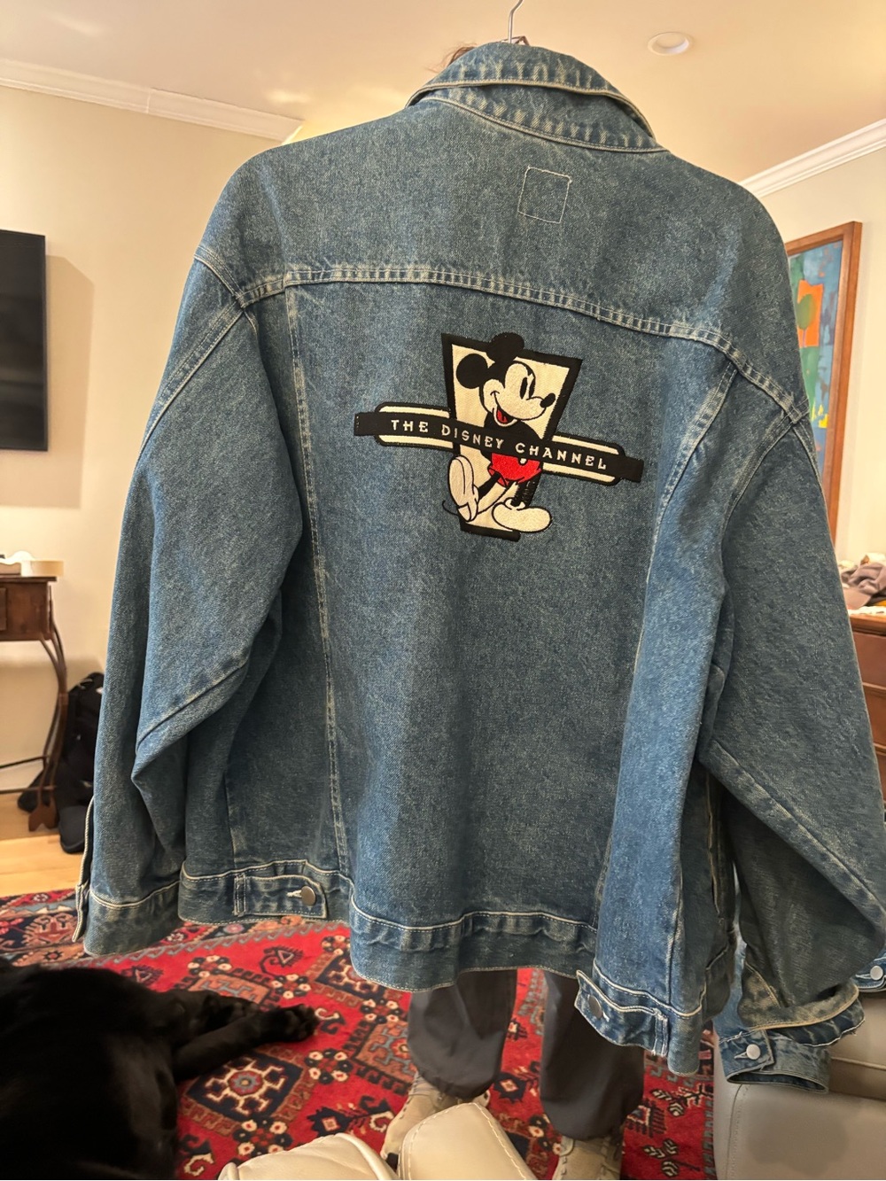 Vintage Disney denim jacket with Mickey Mouse embroidery